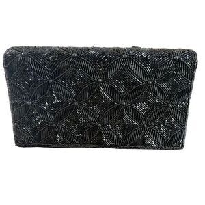 Vintage Carla Marchi black beaded evening bag
